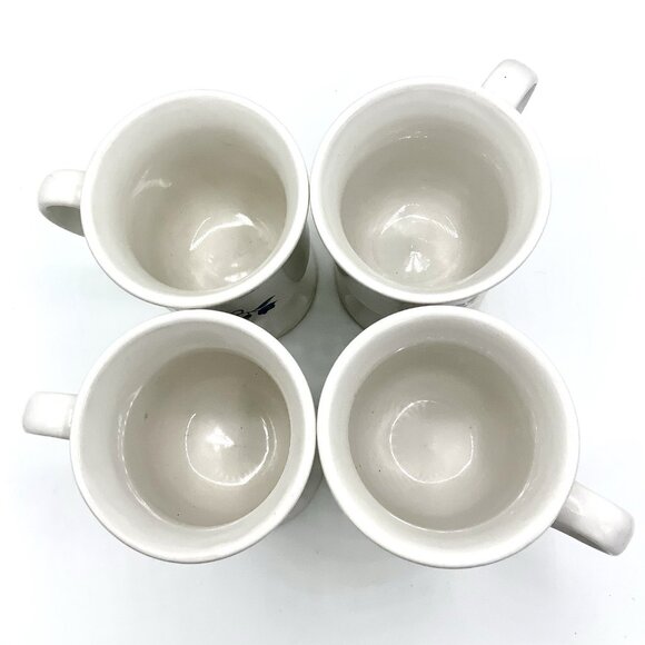Vtg Pedestal Flower Coffee Mug Tea Cup B.I. INC Set Of 4 Tall 5” Diameter 3.25” - Picture 4 of 8